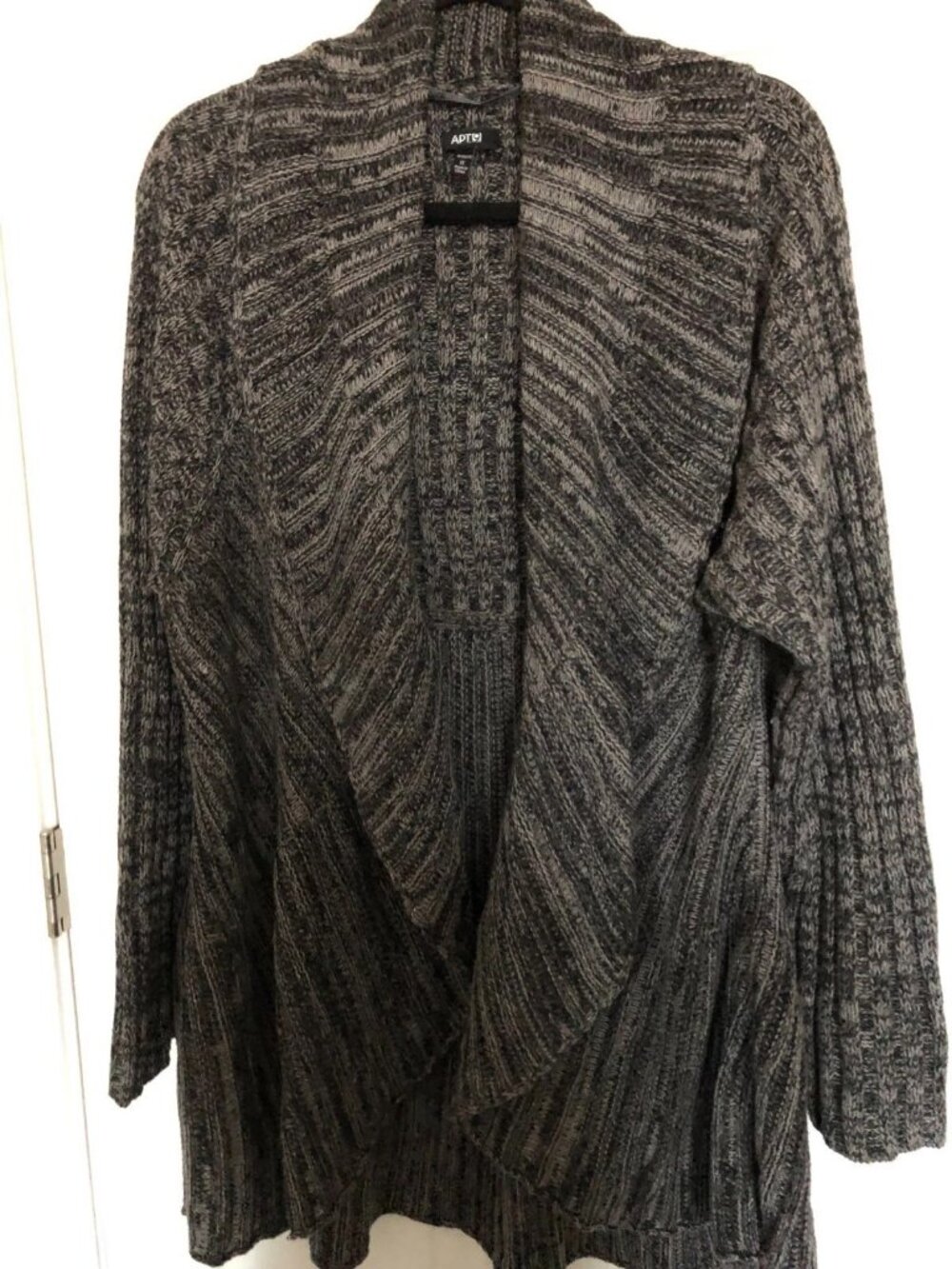 Apt 9 Long Cardigan Sweater women's Size 1X Two Tone Gray